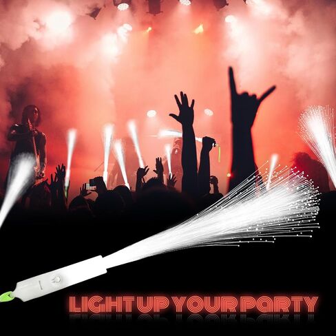 SHQDD100 PCS White Fiber Optic Wands, LED Fiber Wands, wedding party supplies, Glow Fiber Wands Sticks, Flashing LED Wands, Fiber Optic Light Wand Stick for Glow Party, Bar Dj, Halloween and New Year in Saudi Arabia