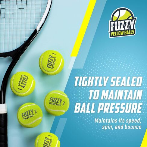 كرات التنس من Fuzzy Yellow Balls w/QR لتدريب "الذراع الحية" من قبل دكتور كوفاكس - كرات تنس ملونة للأطفال معتمدة من فئة البطولة من الـITF - كرات تنس للملاعب الصلبة والأسطح الداخلية in Saudi Arabia
