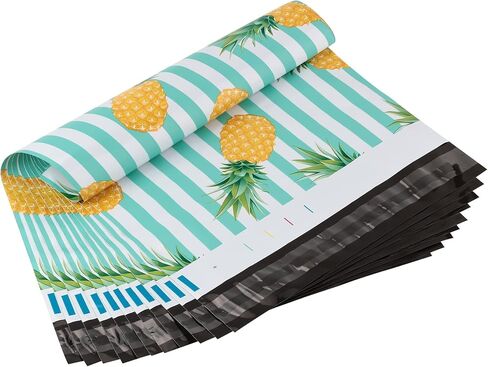 أظرف بولي ميلرز قابلة للتقشير والختم مقاس 10 × 13 بوصة 50 كيس شحن مع نمط فلامنغو وردي لاصق ذاتي الختم مقاوم للماء للبريد وتغليف الهدايا (PM052) in Kuwait