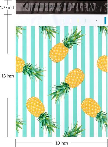 أظرف بولي ميلرز قابلة للتقشير والختم مقاس 10 × 13 بوصة 50 كيس شحن مع نمط فلامنغو وردي لاصق ذاتي الختم مقاوم للماء للبريد وتغليف الهدايا (PM052) in Kuwait