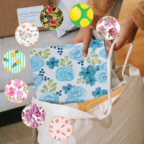 أظرف بولي ميلرز قابلة للتقشير والختم مقاس 10 × 13 بوصة 50 كيس شحن مع نمط فلامنغو وردي لاصق ذاتي الختم مقاوم للماء للبريد وتغليف الهدايا (PM052) in Kuwait