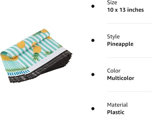 أظرف بولي ميلرز قابلة للتقشير والختم مقاس 10 × 13 بوصة 50 كيس شحن مع نمط فلامنغو وردي لاصق ذاتي الختم مقاوم للماء للبريد وتغليف الهدايا (PM052) in Kuwait