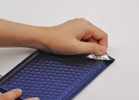 ProLine Matte Metallic Dark Blue Bubble Padded Mailers 4x8 Inch Self Seal Padded Envelopes (10) in Saudi Arabia