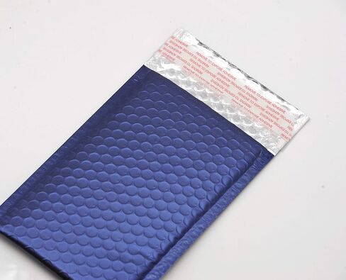 ProLine Matte Metallic Dark Blue Bubble Padded Mailers 4x8 Inch Self Seal Padded Envelopes (10) in Saudi Arabia