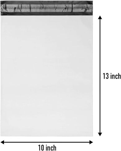أكياس مظاريف شحن بولي ميلر مع لاصق ذاتي الغلق، حقائب بريدية مقاومة للماء والتمزق [أبيض، 25.4 سم × 33.02 سم، عبوة من 100] in Kuwait