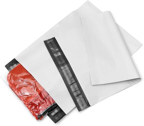 أكياس مظاريف شحن بولي ميلر مع لاصق ذاتي الغلق، حقائب بريدية مقاومة للماء والتمزق [أبيض، 25.4 سم × 33.02 سم، عبوة من 100] in Kuwait