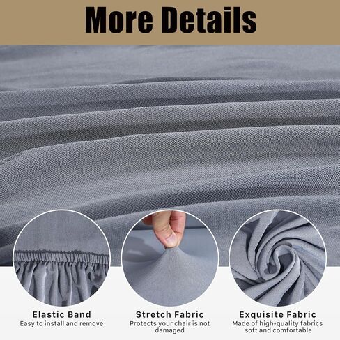 6Pack Dining Room Chair Covers,Stretch Chair Cover,Washable Removable Dining Chair Covers,Parsons Chair Slipcover for Dining Room Home Hotel Kitchen Party Banquet(Black) in Kuwait