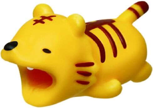 واقي كابل A5 على شكل حيوانات لطيفة 5 عبوات (باندا + نمر + قنفذ + قرش + بطة) متوافق مع حافظة سلك كابل iPhone in Kuwait