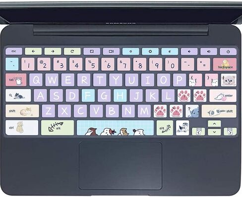 غطاء لوحة المفاتيح لجهاز Samsung Chromebook 4 3 XE310XBA XE500C13 XE501C13 11.6 بوصة/Chromebook 4 15.6 بوصة XE350XBA/Chromebook 2 XE500C12/Chromebook Plus V2 2 في 1 XE520QAB XE521QAB 12.2 بوصة، قطة لطيفة in Kuwait