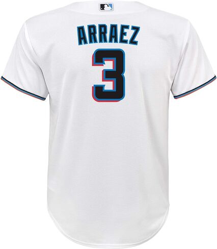 OuterStuff Luis Arraez Miami Marlins MLB Kids Youth 8-20 White Home Player Jersey in Saudi Arabia