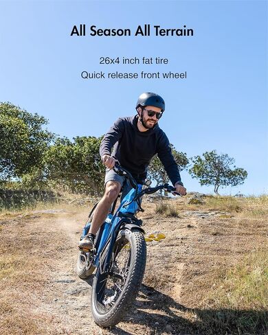 دراجة كهربائية OKAI Ranger، دراجة كهربائية جبلية 28 ميلاً في الساعة للبالغين، عجلة لجميع التضاريس مقاس 26 بوصة، دراجات إلكترونية بإطارات دهنية طويلة المدى للبالغين، محرك 1000 واط، مجموعة نقل الحركة 8 سرعات، للرجال والنساء، إطار من سبائك الألومنيوم in Kuwait