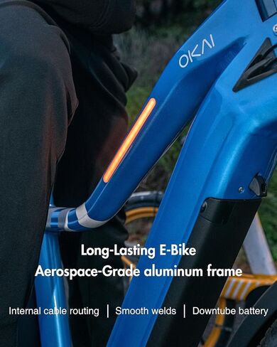 دراجة كهربائية OKAI Ranger، دراجة كهربائية جبلية 28 ميلاً في الساعة للبالغين، عجلة لجميع التضاريس مقاس 26 بوصة، دراجات إلكترونية بإطارات دهنية طويلة المدى للبالغين، محرك 1000 واط، مجموعة نقل الحركة 8 سرعات، للرجال والنساء، إطار من سبائك الألومنيوم in Kuwait