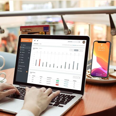 حامل هاتف الكمبيوتر المحمول، حامل هاتف شاشة قابل للتعديل، دعامة توسيع حامل شاشة iPhone، حامل هاتف محمول نحيف قابل للطي لسلسلة iPhone 14/13 / 12 Pro Max/ 12 Pro/ 12 Mini فضي in Saudi Arabia