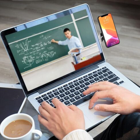 حامل هاتف الكمبيوتر المحمول، حامل هاتف شاشة قابل للتعديل، دعامة توسيع حامل شاشة iPhone، حامل هاتف محمول نحيف قابل للطي لسلسلة iPhone 14/13 / 12 Pro Max/ 12 Pro/ 12 Mini فضي in Saudi Arabia