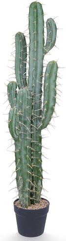 Artificial Cactus 40 Inches Fake Cacti Faux Plant with Black Planter for Home Garden Store Office Floor Decoration in Saudi Arabia
