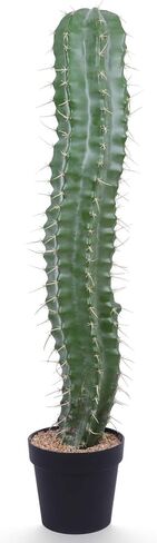 Artificial Cactus 40 Inches Fake Cacti Faux Plant with Black Planter for Home Garden Store Office Floor Decoration in Saudi Arabia