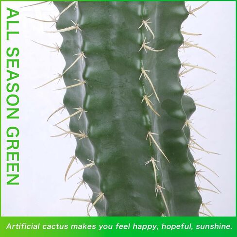 Artificial Cactus 40 Inches Fake Cacti Faux Plant with Black Planter for Home Garden Store Office Floor Decoration in Saudi Arabia