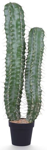 Artificial Cactus 40 Inches Fake Cacti Faux Plant with Black Planter for Home Garden Store Office Floor Decoration in Saudi Arabia