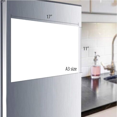 ديكي سبورة بيضاء مغناطيسية قابلة للمسح الجاف 17x11. + 6 قلم ممحاة جاف مع ممحاة للأدوات المكتبية للتقويم المنزلي للمدرسة. لوحة بيضاء للحوائط الجافة والثلاجة والثلاجة وألواح بيضاء صغيرة/كبيرة للثلاجة in Kuwait