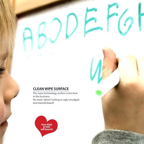 ديكي سبورة بيضاء مغناطيسية قابلة للمسح الجاف 17x11. + 6 قلم ممحاة جاف مع ممحاة للأدوات المكتبية للتقويم المنزلي للمدرسة. لوحة بيضاء للحوائط الجافة والثلاجة والثلاجة وألواح بيضاء صغيرة/كبيرة للثلاجة in Kuwait