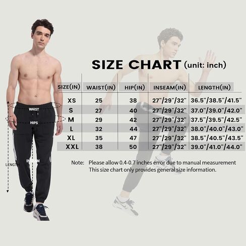 بنطال رياضي للركض للرجال - بنطال رياضي خفيف الوزن وسريع الجفاف مع جيوب، بنطال كاجوال للتمرين in Kuwait