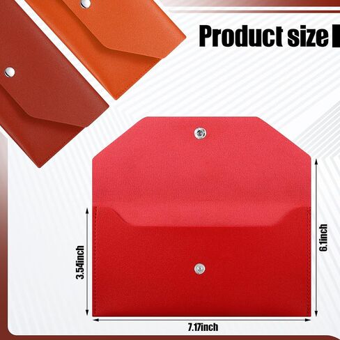6 Pcs Money Cash Envelopes Bag Reusable Cash Envelope Wallet PU Leather Envelope Waterproof Budget Money Pouch Binder Organizer for Wedding Birthday Graduation Holiday Festival (Retro Color) in Saudi Arabia