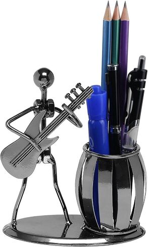 Metal Pencil Holder, Office Supply Pen Organizer Desktop Decoration Stand Container (Guitar) in Saudi Arabia