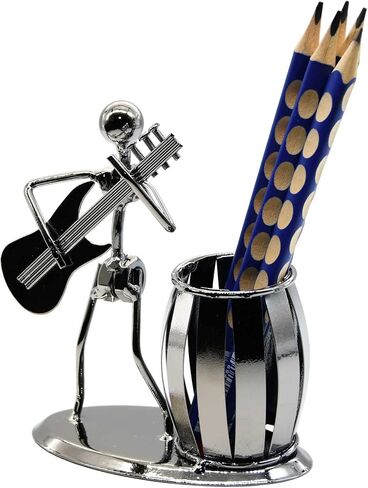 Metal Pencil Holder, Office Supply Pen Organizer Desktop Decoration Stand Container (Guitar) in Saudi Arabia