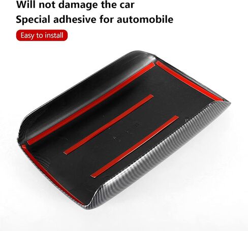 غطاء مسند للذراع للجيل الحادي عشر من Honda Civic 2022 2023 منظم تخزين وحدة التحكم المركزية غطاء مقعد مضاد للخدش ABS ملحقات السيارات - نمط ألياف الكربون الأسود in Kuwait