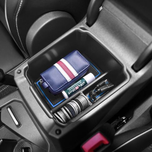 EDBETOS Center Console Organizer Compatible with 2022-2024 VW Taos and for 2018-2023 2024 Tiguan Accessories S/SE/SEL/SE R-Line/SEL R-Line Insert Tray Secondary Storage Armrest Box ABS Material, Black in Saudi Arabia