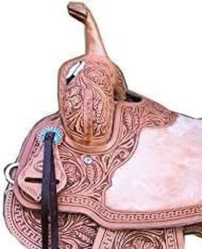 الجودة الكلاسيكية قسط الجلود الراحة الغربية الصلب مقعد برميل سباق مزخرف منحوتة درب الفروسية اليدوية الحصان السرج حجم 14 إلى 18 بوصة مقعد متاح in Kuwait