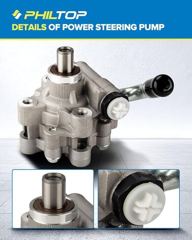 PHILTOP Power Steering Pump 21-5439 for Magnum 2005-2008 3.5L, Challenger 2009-2010 3.5L, Charger 2006-2010 3.5L, 300 2005-2010 3.5L, 4782523AC, 4782523AD, 4782523AE, Power Assist Pump in Saudi Arabia