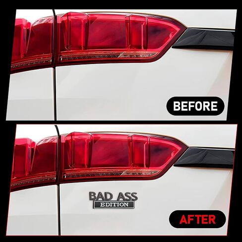 UGSHY Pack-1 3D Fender Badge Decal Car Sticker, Car Bad Ass Edition Emblem, Auto Accessories for Tailgate Front Grille Hood Trunk, Fit for SUV, Truck, Car (Black & Red) in Saudi Arabia