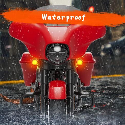 إشارات الانعطاف LED العالمية للدراجات النارية باللون الكهرماني الأمامي، مصابيح تشغيل بيضاء صغيرة Switckback لدراجة Harley Scooter ATV UTV Honda Kawasaki سوزوكي Triumph Yamaha-2PCS in Kuwait