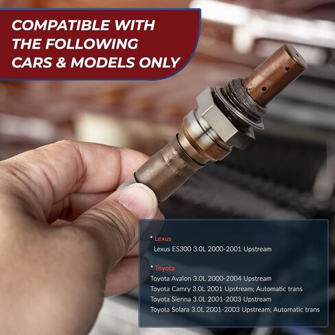 مستشعر الأكسجين ATG-9021 من Autogave - مستشعر O2 لنسبة الهواء إلى الوقود متوافق مع Lexus ES300 3.0L 2000-2001 Upstream & Toyota Avalon، Camry، Sienna، Solara- موصل ذكر، 4 أسلاك in Saudi Arabia