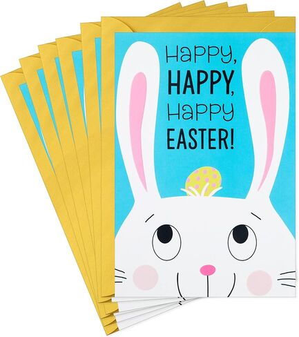 Hallmark Pack of Easter Cards for Kids, Easter Bunny (6 Cards with Envelopes) in Saudi Arabia