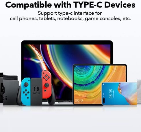 كابل SlimQ 𝐒𝐥𝐢𝐦𝐐 USB C، 100 وات USB C إلى USB C كابل شحن سريع الرأس 3.3FT PD3.0 نوع C إلى نوع C كابل 20 فولت 5 أمبير سلك شاحن سريع كابل شاحن USB C مجدول من النايلون (عبوتان، USB 2.0) in Kuwait