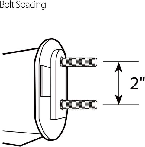 Grand General 30715 Heavy Duty Chrome Angled Spring Loaded Mud Flap Hanger with 2" Bolt Spacing in Saudi Arabia