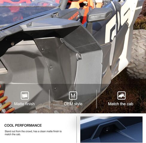 KIWI MASTER 2nd Gen Widened Front Fender Flares Extended Compatible for 2017-2024 Can-Am Maverick X3 Accessories Extensions Mud Flaps Guards in Saudi Arabia