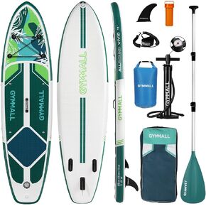 GYMMALL Paddle Board, Inflatable Stand Up SUP Paddle Boards for Adults & Youths of All Skill Levels, Wide & Non-Slip Deck Design Blow Up Paddleboards with Premium Accessories & Storage Bag, Navy Blue in Kuwait