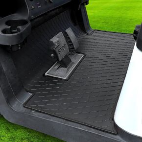 Club Car Precedent Golf Cart Full Coverage Floor Liner Mat, fits Club Car Precedent (2004-2023), Onward & Tempo (2017-2023), Villager & V4L (2019-2023), Durable Anti-Slip Rubber, Black with Red Trim in Kuwait