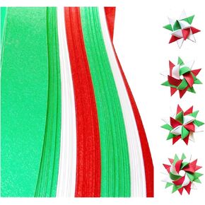 1" Red, Green, White Holiday~ Paper Strips for German, Froebel, Moravian Stars & Weaving in Kuwait