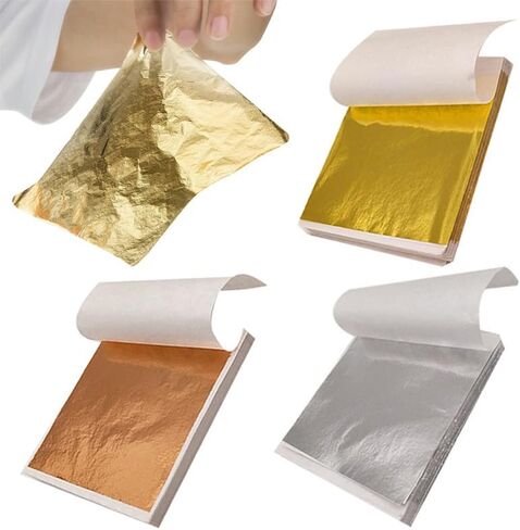 600pcs Gold Leaf Sheets, BetterJonny 12 Colors Imitation Gold Foils Sheets 3.15 * 3.35 Inches Metallic Leaf Paper for DIY Art Decoration, Nails, Furniture in Saudi Arabia