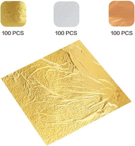 600pcs Gold Leaf Sheets, BetterJonny 12 Colors Imitation Gold Foils Sheets 3.15 * 3.35 Inches Metallic Leaf Paper for DIY Art Decoration, Nails, Furniture in Saudi Arabia