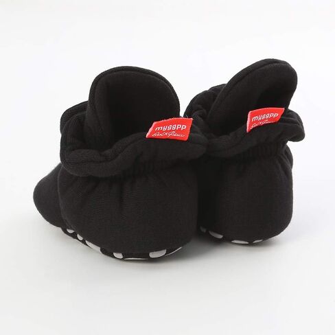 HsdsBebe Unisex Newborn Baby Cotton Booties Non-Slip Sole for Toddler Boys Girls Infant Winter Warm Fleece Cozy Socks Shoes(Z124 pink,1) in Saudi Arabia