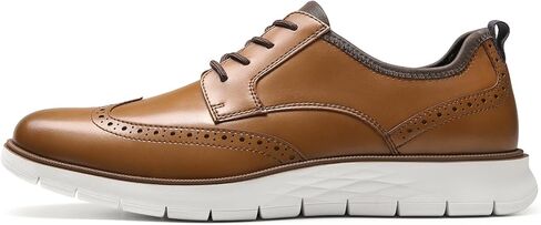 Cestfini White Dress Sneakers Men Casual Oxford Shoes Lightweight Office Sneakers Comfortable Business Wingtip Walking Shoes Mesh Breathable Knit Tennis Summer Shoes XXDX007M-RT-US-WHITE-10 in Kuwait