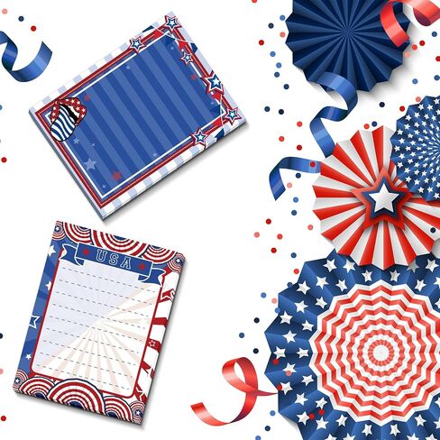Lincia 36 Pack 4th of July Mini Notepads Bulk 3.94 x 2.95 Inch Patriotic Notebook Red White Blue Star Memo Pad Memorial Day Independence Day Party Favors for Kids School Student Teacher Supplies Gift in Saudi Arabia
