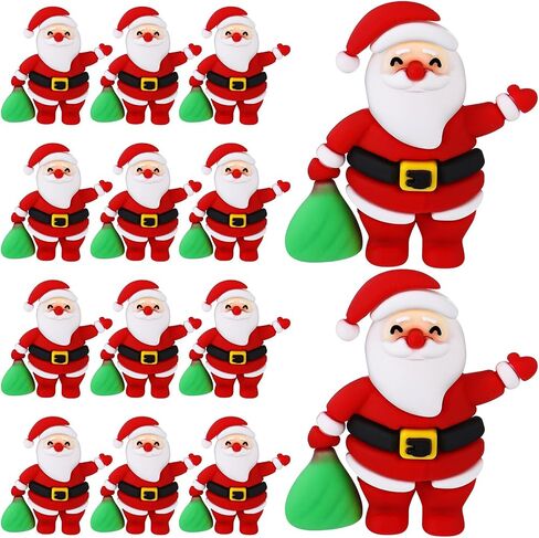 50 Pcs Christmas Santa Figurines Decorations Mini Santa Claus Figurines Decor Adorable Collectible Figurines Christmas Ornaments Santa for Gifts Home Table Tiered Tray Kitchen Decorations in Saudi Arabia