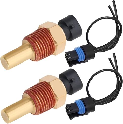 Lidscura Differential Oil Temperature Sensor 5055401 Connector Pigtail Plug Replacement for Peterbilt 379 Kenworth T600A T660 T800 1987-2007 Replaces #Q21-1002 505-5401 Q211002 in Kuwait