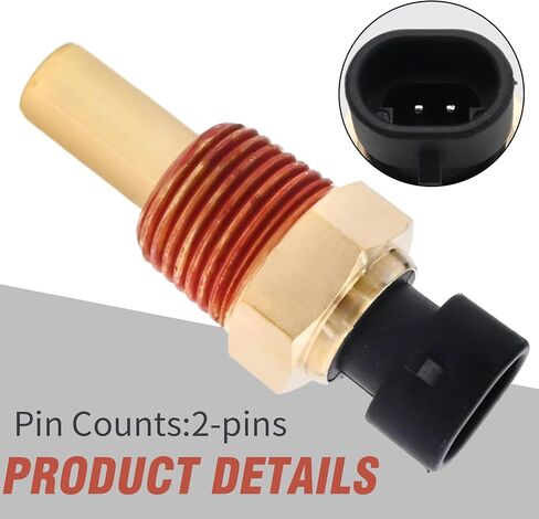 Lidscura Differential Oil Temperature Sensor 5055401 Connector Pigtail Plug Replacement for Peterbilt 379 Kenworth T600A T660 T800 1987-2007 Replaces #Q21-1002 505-5401 Q211002 in Kuwait